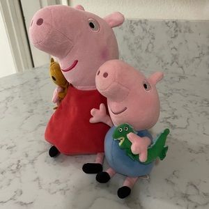 Peppa pig and George TY stuffed animals